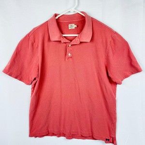 Faherty Brand‎ Polo Men’s Short Sleeve Solid Pale Red Size XL